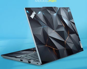 Laptop Sticker Thinkpad P16s Gen 1 Decal for Laptop Protective Film Black Geometric Design for Slim Legion Ideapad Yoga Thinkbook Thinkpad