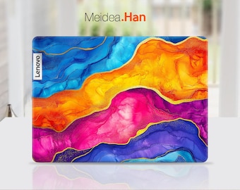 Lenovo 16Inch Laptop Skin Custom Vinyl Decals Birthday Gifts Colorful Unique Marble Design for Legion Yoga Thinkpad Thinkbook Ideapad Series