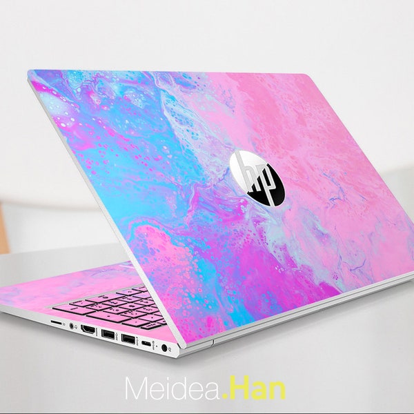 Laptop Skin 156 Hp Accessories Vinyl Decals Customization Personalised Pink Marble Color Designs For Spectre Envy Victus Omen Elite Probook