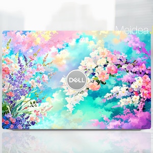 Dell Precision 5540 Laptop Decal Custom Sticker Colorful Oil Painting Flower Design Unique Gift for Xps Latitude Inspiron Alienware Precison