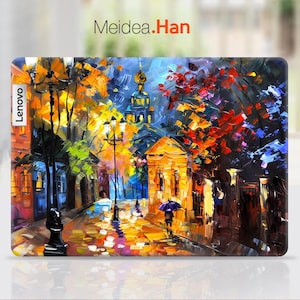Lenovo Yoga 9 2-in-1 Skin Custom Sticker Vinyl Decal Unique Gift Night Scene Oil Painting Design For Legion Yoga Thinkpad Thinkbook Ideapad