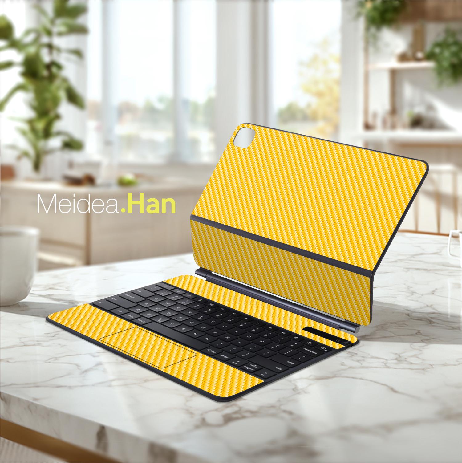 IPad 10 Magic Folio Keyboard A2695 Sticker Fiber Yellow Design