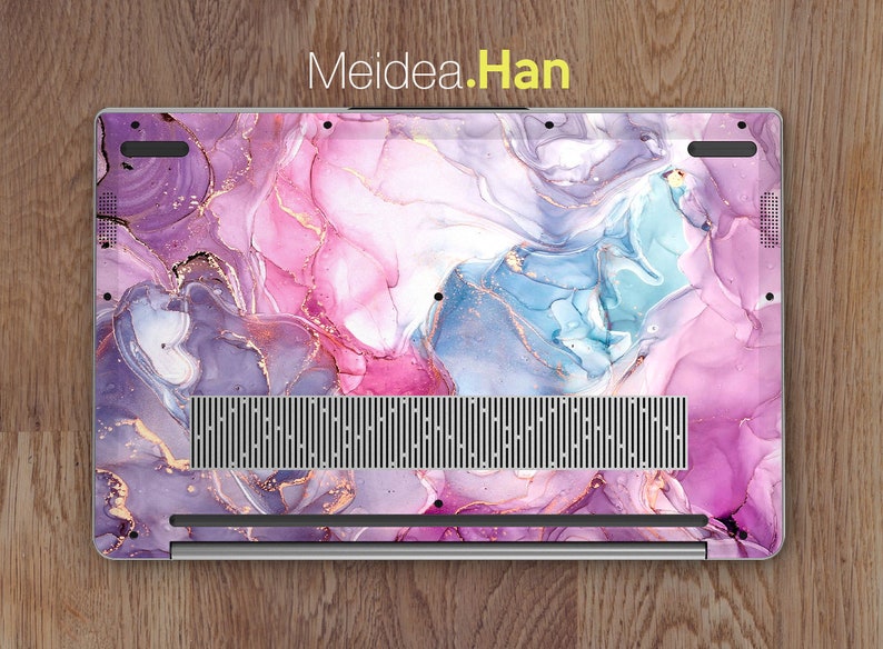 Hp Notebook Laptop Skins Personalized Customizable Pink Marble Etsy