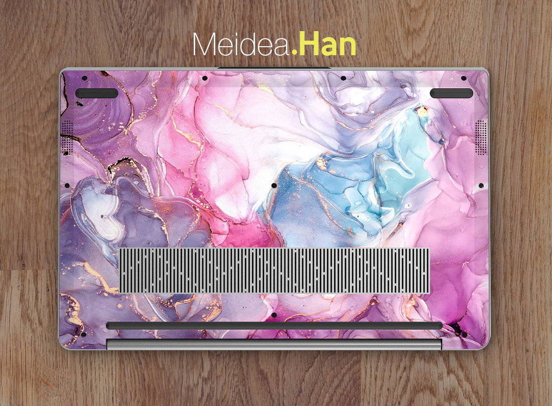 Hp Notebook Laptop Skins Personalized Customizable Pink Marble Etsy