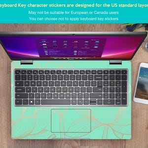 Lenovo Stickers Loq Laptop Skin Custom Decal Simple Art Flower Design Gifts for Her for Lenovo Slim Legion Yoga Ideapad Thinkbook Thinkpa image 4