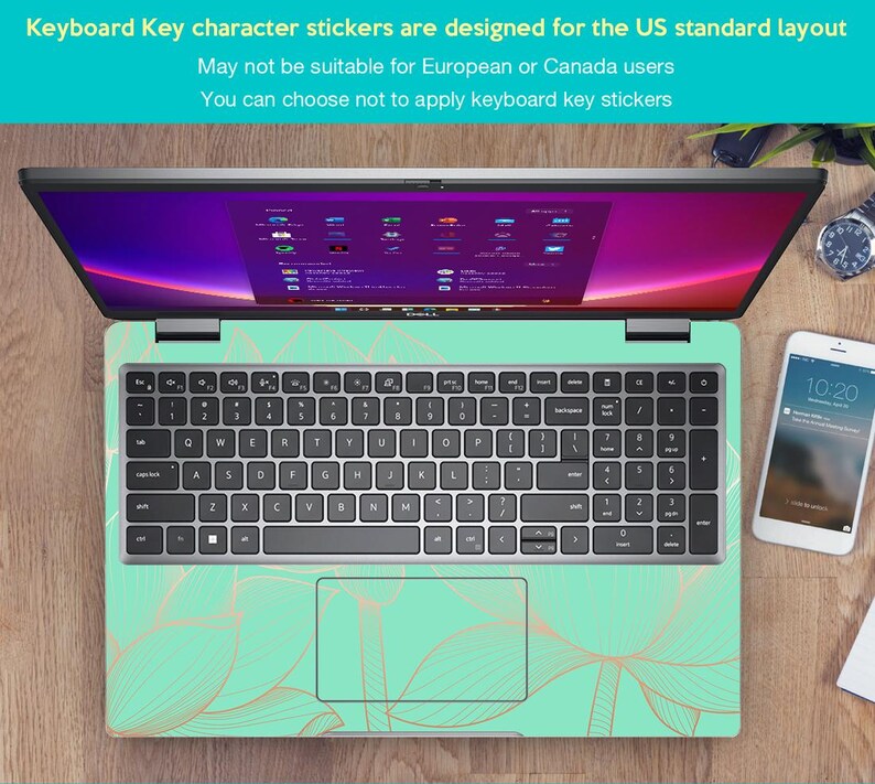 Lenovo Stickers Loq Laptop Skin Custom Decal Simple Art Flower Design Gifts for Her for Lenovo Slim Legion Yoga Ideapad Thinkbook Thinkpa image 4