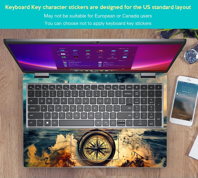 Personalized Gift Hp 17 Inch Laptop Skin Custom Decal Unique Art Design ...