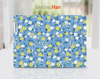 Laptop Skin Lenovo 2 in 1 Sticker Accessories Custom Vinyl Decal Small Floral Design for Legion Yoga Slim Thinkpad Thinkbook Ideapad Series