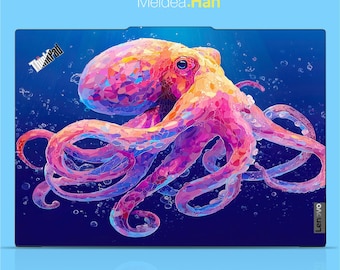 ThinkPad X1 Yoga Gen 8 Vinyl Decal Custom Laptop Accessories Big Octopus Design for Lenovo Legion Thinkpad Thinkbook Ideapad