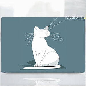 Dell Laptop Skin Latitude 5550 Benutzerdefinierte Aufkleber Weltmüde Katze Design Geschenk für Frauen für Xps Latitude Inspiron Vostro Alienware Präzision