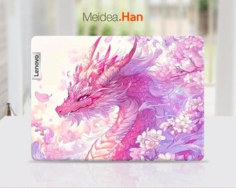 Sticker personnalisé pour ordinateur portable Lenovo Yoga 7 2 en 1 16Iml9 cadeau Sticker design dragon rose pour Lenovo Slim Legion Ideapad Yoga Thinkbook Thinkpad