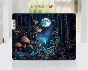 Lenovo Yoga Skin Custom Decals Gift for Him Forest Night Scene Design Vinyl Sticker for Lenovo Slim Legion Ideapad Yoga Thinkbook Thinkpad
