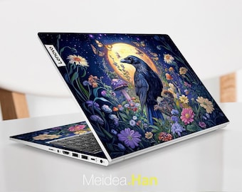 Lenovo Sticker Thinkpad E16 Laptop Skin Black Raven Design Vinyl Decal for Lenovo Slim Legion Ideapad Yoga Thinkbook Thinkpad
