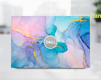14 Dell Laptop Skin Xps 15 Decal Colorful Marble Texture Personalized Customizable Vinyl Decal for Xps Latitude Inspiron Vostro Precision