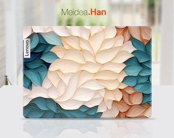 Lenovo Laptop Skins Custom Vinyl Decals Personalization Abstract Design White floral Style For Legion Yoga Thinkpad Thinkbook Ideapad Series