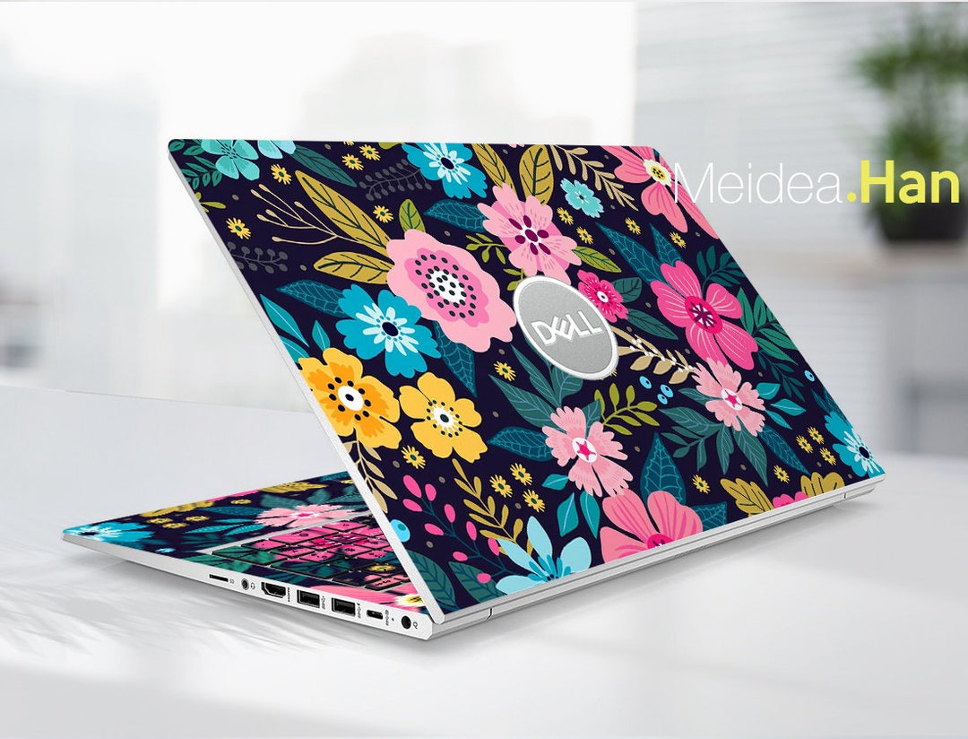 Dell Laptop Skin Latitude 7430 Personalized Customizable Flowers Vinyl ...
