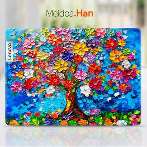 Lenovo Laptop Skin Flex 5 14 Gift For Girl Oil Painting Flower Tree Design Sticker for Lenovo Slim Legion Ideapad Yoga Thinkbook Thinkpad