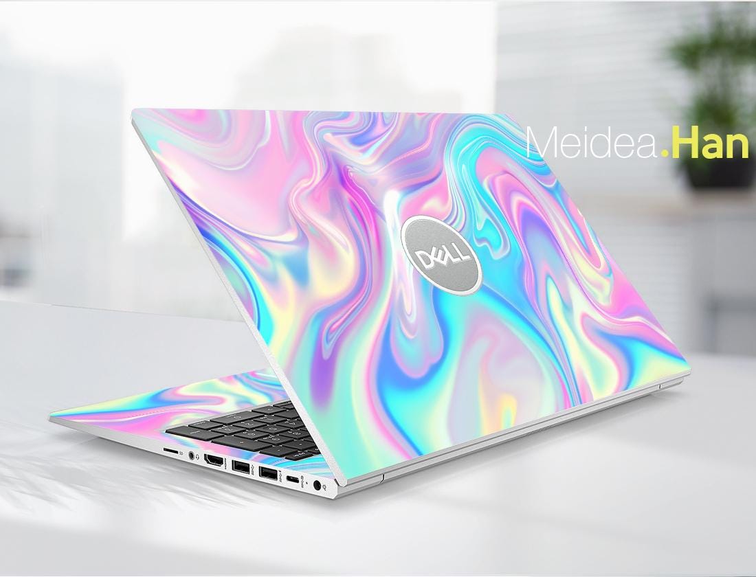 Custom Laptop Vinyl Skin Dell Decal Color Laser Style Design for Xps ...