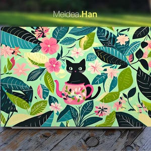 HP 14 inch skins voorgesneden sticker gepersonaliseerd cadeau aangepaste sticker schattige cartoon kat ontwerp voor Spectre Envy Pavilion Victus Omen Elite Probook