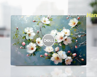 Laptop Skin For Dell Xps 15 9510 Personalized Customizable Peach Blossom Oil Painting For Xps Latitude Inspiron Vostro Alienware Precision