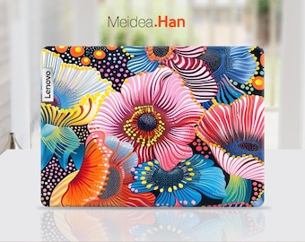 Laptop Skin Protect Sticker IdeaPad 5 2-in-1 Decal Personalised Gift Colorful Flower Design For Legion Yoga Slim Thinkpad Thinkbook Ideapad