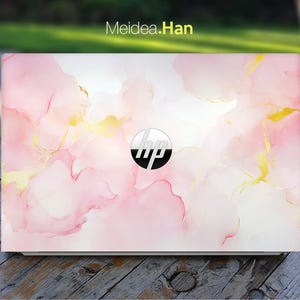 Hp Accessorie 16-Af Skin Top Protectant Laptop Decal Custom Sticker Simple Marble Design Art Display for Envy Pavilion Victus Omen Elite Pro