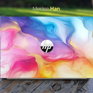 Laptop Skin Hp Accessories Mother&#39;s Day Gift Custom Decal Dreamlike Unique Marble Design for Spectre Envy Pavilion Victus Omen Elite Probook