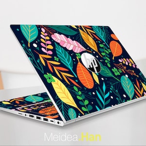 Hp Laptop Skin Envy X360 Personalized Customizable Green Plants Paintings Vinyl Gifts For Her For Spectre Envy Pavilion Victus Omen Probook