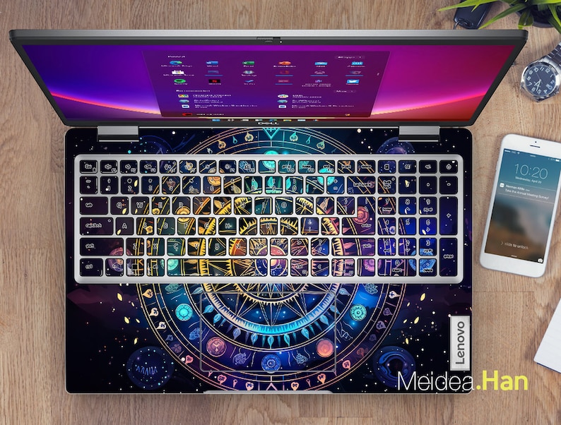 Custom Laptop Skins Lenovo Decals Personalization Astrology patterns divinatory art Designs For Legion Yoga Thinkpad Thinkbook Ideapad image 4