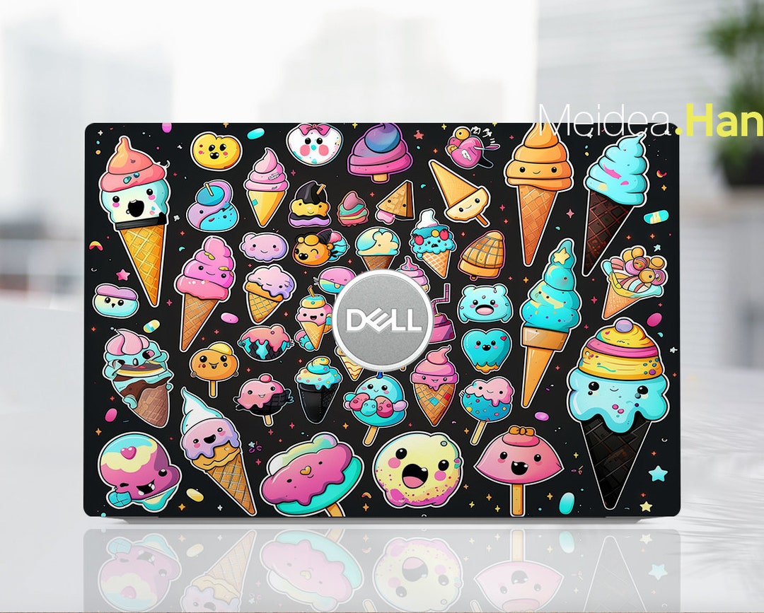 Custom Laptop Skin Dell Decals Personalization Gift for Girl Happy ...