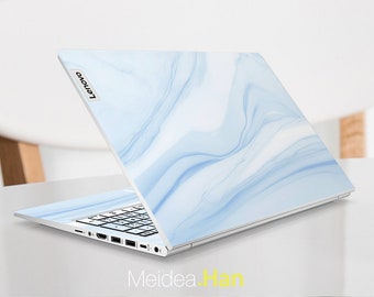 Custom Laptop Skins Lenovo Legion Decal Personalised Aesthetic Blue Marble Texture For Legion Yoga Slim Thinkpad Thinkbook Ideapad Series