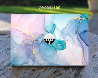 Computer Skin for Hp Laptop Personalized Customizable Gray Marble Texture Vinyl Sticker for Spectre Envy Pavilion Victus Omen Elite Probook