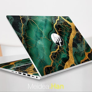 Hp Laptop Skin Spectre Vinyl Decals Customizable Personalised Gift Marble Texture For Spectre Envy Pavilion Victus Omen Elite Probook
