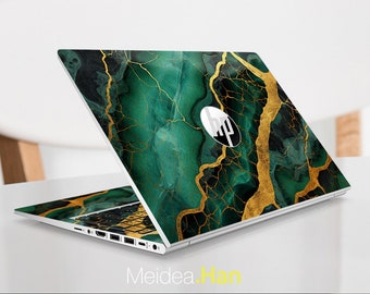 Hp Laptop Skin Spectre Vinyl Decals Customizable Personalised Gift Marble Texture For Spectre Envy Pavilion Victus Omen Elite Probook