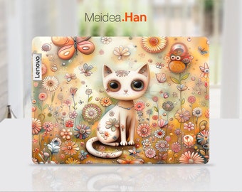 Lenovo Skin Decals Personalized Gift Abstract Painted Kitten Design Vinyl Sticker for Lenovo Slim Legion Ideapad Yoga Thinkbook Thinkpad
