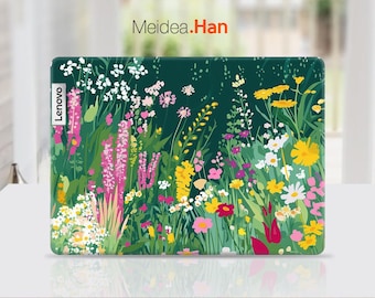 Lenovo Yoga Skin Stain Prevention Custom Sticker Geek Gift Floral Design Vinyl Decal for Lenovo Slim Legion Ideapad Yoga Thinkbook Thinkpad