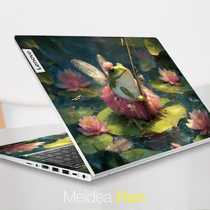 Lenovo 2025 Yoga 7i 16 Inch Laptop Skin Lenovo Decal Gift Cute Frog Design Vinyl Stickers for Yoga Slim Legion Thinkpad Thinkbook Ideapad