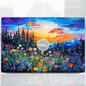 Custom Laptop Skin Dell Decal Vinyl Sticker Gift for Girlfriend Beautiful Oil Painting Scenery for Xps Latitude Inspiron Alienware Precison