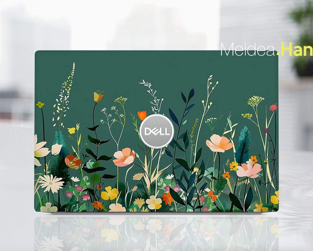 Custom Laptop Skins Dell 7640 Decals Back to School Gift Floral Design ...