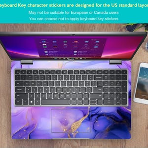 Laptop Skin Lenovo Decal Thinkbook 15 G Custom Sticker Purple Marble Design Gift for Women for Lenovo Slim Legion Ideapad Thinkbook Thinkpad image 4
