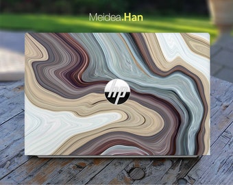 Hp Elitebook Skin 14 Zoll Personalisierte Anpassbare Braun Marmor Textur Geschenk für Frauen für Spectre Nevy Pavilion Victus Omen Elite Probook