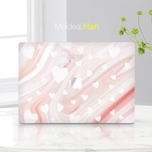 Macbook Skin Accessories Luxury Gift for Her Pink Simple Marble Design Decal for Mac Stylish Macbook Decal Personalized Vinyl Wrap Sticker