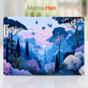 Lenovo Yoga 7 2-in-1 14AHP9 Custom Laptop Protective Film Art Decal Oil Painting Jungle Design for Legion Slim Thinkpad Thinkbook Ideapad