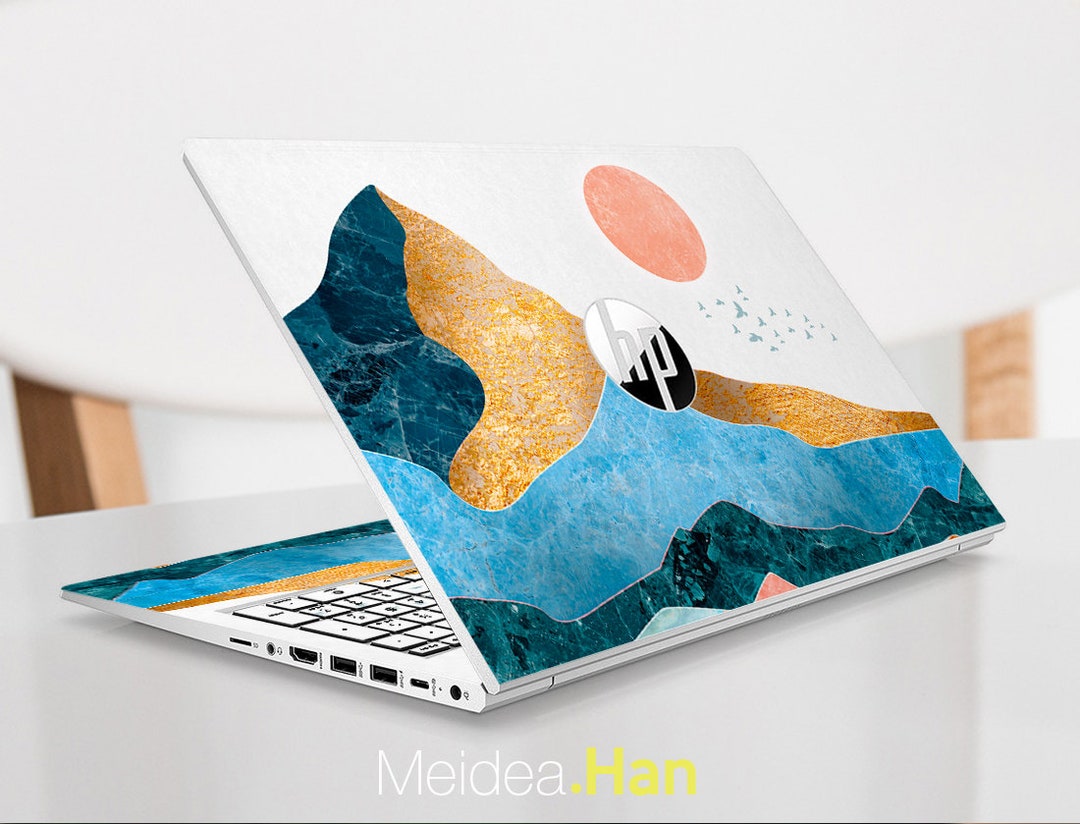 Laptop Skin Hp Probook 450 G9 Personalized Customizable White Marble