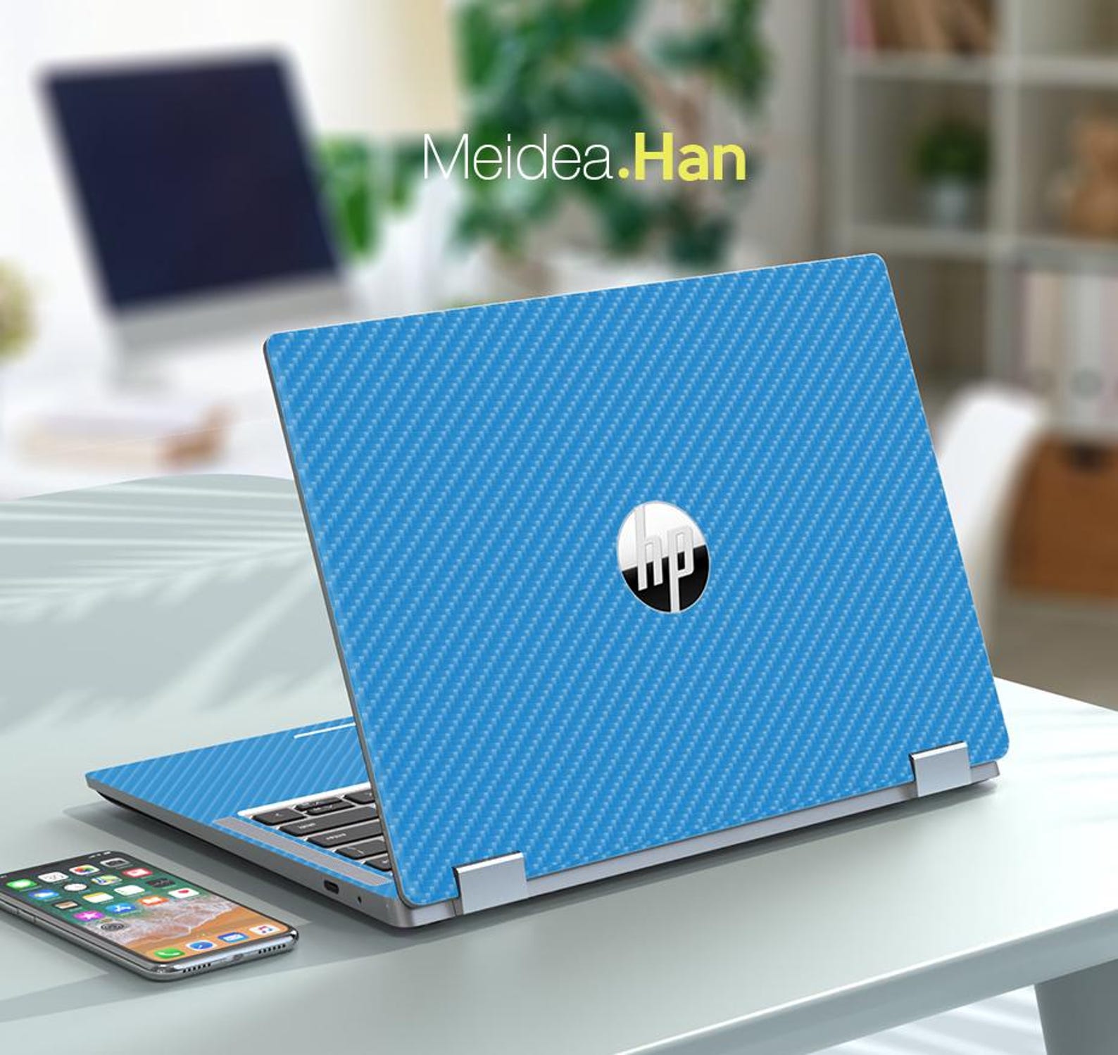 Carbon Fiber Skin Laptop Accessories Solid Color Hp Laptop Skin ...