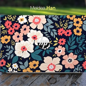 Laptop Skin Hp Envy X360 15 Personalized Customizable Flowers Art Vinyl Gifts For Her For Spectre Envy Pavilion Victus Omen Elite Probook
