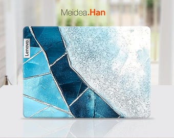 Calcomanía personalizada para portátil Lenovo Yoga 7 2 en 1 de 14 pulgadas, diseño artístico azul para Lenovo Slim Legion, Ideapad, Yoga, Thinkbook y Thinkpad.