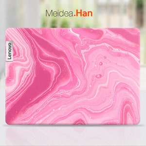 Custom Laptop Skins Lenovo Accessories Vinyl Decals Personalization Design Pink Marble Texture For Legion Yoga Thinkpad Thinkbook Ideapad