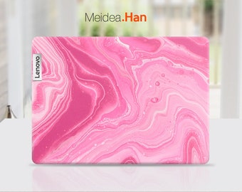 Custom Laptop Skins Lenovo Accessories Vinyl Decals Personalization Design Pink Marble Texture For Legion Yoga Thinkpad Thinkbook Ideapad