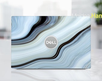 Laptop Skin Dell Latitude 5410 Personalized Customizable White Mable Vinyl Gift For Her For Xps Latitude Inspiron Vostro Alienware Precision